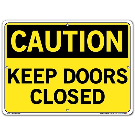 Vestil Aluminum Composite Sign, 10-1/2" H, 14-1/2" WW, Rectangle, English, SI-C-32-C-AC-130 SI-C-32-C-AC-130